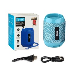 T&G MINI WATERPROOF WIRELESS BLUETOOTH SPEAKER TG-129C FM/TF/AUX/USB 400MAH SILVER BLUE T&G MINI WATERPROOF WIRELESS BLUETOOTH SPEAKER TG-129C FM/TF/AUX/USB 400MAH SILVER BLUE